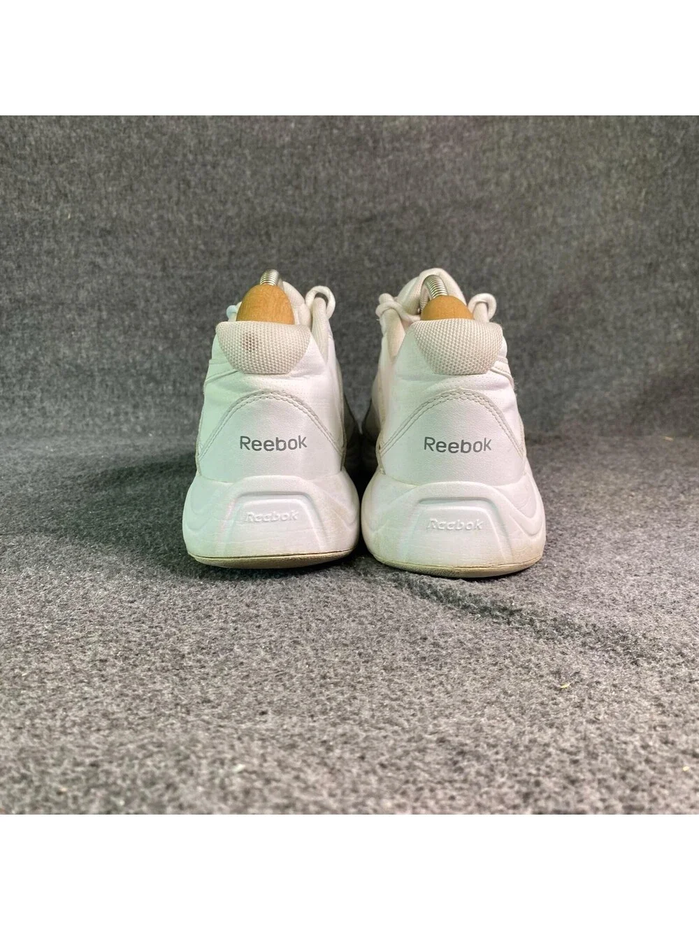Reebok DMX Max Shoes Womens Size 10W White Leather Walking Athletic Sneakers
